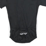 CRIVIT Mens Black Blue & Yellow Cycling Jersey M Short Sleeve Zip Front