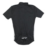 CRIVIT Mens Black Blue & Yellow Cycling Jersey M Short Sleeve Zip Front