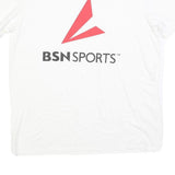 NIKE Mens White BSN Sports Graphic T-Shirt L Short Sleeve Crew Neck