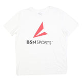 NIKE Mens White BSN Sports Graphic T-Shirt L Short Sleeve Crew Neck