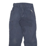 CARHARTT Mens Blue Relaxed Straight Trousers W28 L30 Workwear Zip Closure