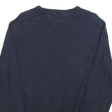 TOMMY HILFIGER Mens Navy Plain Cotton Crew Neck Basic Knit Jumper M Classic