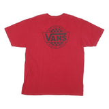 VANS Mens Red Graphic T-Shirt XL Short Sleeve Crew Neck Skate Style
