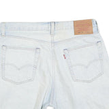 LEVI'S Womens Denim Blue Casual Shorts L W34 Distressed Cut-Off Classic Fit