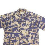 COOKE STREET Mens Blue & Beige Hawaiian Shirt L Cotton Casual Relaxed Fit