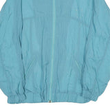 ZED Womens Blue Lightweight Nylon Zip Jacket S Casual Windbreaker Water