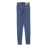 LEVI'S Womens Slim Blue Denim Slim Fit Zip Jeans W25 L30 Stylish Comfortable