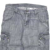 RAINBOW Mens Shorts Blue Cargo 2XL W34 Comfortable Cotton Blend Casual