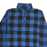 WRANGLER Mens Blue & Black Patterned Pullover Jumper Crew Neck Basic Knit M