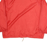 SEARS Womens Red Nylon Button Jacket XL Regular Fit Plain Lightweight Casual