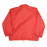 SEARS Womens Red Nylon Button Jacket XL Regular Fit Plain Lightweight Casual