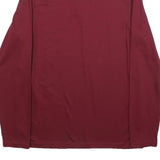 CALVIN KLEIN Mens Maroon Long Sleeve Plain Polo Shirt M Classic Fit