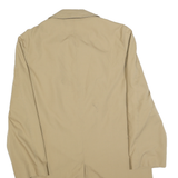 EVER DRESS Mens Beige Cotton Blend Button Jacket M Plain Classic Coat