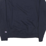 CHAMPION Mens Navy Blue Cotton Blend Crew Neck M Logo Sweatshirt Pullover