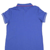 TOMMY HILFIGER Womens Blue Polo Dress Cotton Blend Short Sleeve L Classic Fit