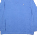 CHAPS Mens Blue Plain Pullover Roll Neck Basic Knit L Cotton Jumper Stylish