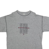 VINCI Womens Grey Graphic T-Shirt L Short Sleeve Crew Neck Cotton Blend