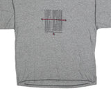 VINCI Womens Grey Graphic T-Shirt L Short Sleeve Crew Neck Cotton Blend