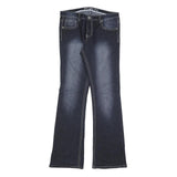 RUE21 Womens Slim Bootcut Denim Dark W32 L34 Stylish Embroidered Back Pockets