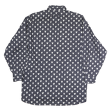 PACKARD Mens Blue & White Pattern Shirt M Cotton Casual Long Sleeve Button