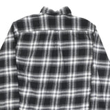 JACHS Mens Black & White Check Shirt L Cotton Blend Long Sleeve Casual Button