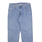WRANGLER Mens Jeans Blue Regular Straight Denim Medium W34 L30 Cotton Blend Zip