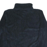 Womens Black Polyester Blend Plain Zip Jacket M Cozy Lightweight Casual