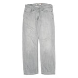 LEVI'S Mens Regular Fit Straight Leg Denim Light W33 L32 Grey Casual Jeans