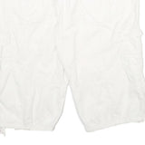 UNION BAY Womens Shorts White Casual Cargo L W32 Cotton Summer