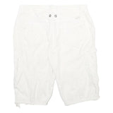 UNION BAY Womens Shorts White Casual Cargo L W32 Cotton Summer