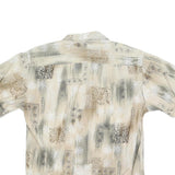 PIERRE CARDIN Mens Beige Patterned Short Sleeve Shirt S Cotton Blend Casual