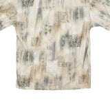 PIERRE CARDIN Mens Beige Patterned Short Sleeve Shirt S Cotton Blend Casual