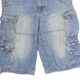 JETLAG Mens Shorts Blue Cargo Denim 2XL W40 Casual Heavy Duty Pocket