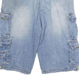 JETLAG Mens Shorts Blue Cargo Denim 2XL W40 Casual Heavy Duty Pocket