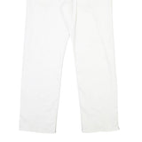 Calvin Klein Mens Jeans White Regular Straight Denim W35 L30 Casual Button