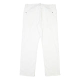 Calvin Klein Mens Jeans White Regular Straight Denim W35 L30 Casual Button