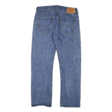 LEVI'S 501 Mens Jeans Blue Regular Straight Denim Medium W34 L32 Classic Zip