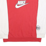 NIKE Boys Red & White Crew Neck XL Sweatshirt Cotton Blend Casual Pullover