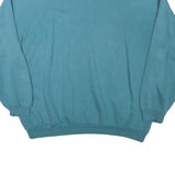LIIJ Mens Blue Crew Neck 2XL Cotton Blend Pullover Sweatshirt Casual Wear