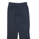 DICKIES Mens Regular Navy Blue Zip Cotton Blend Trousers W30 L30 Workwear