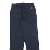 DICKIES Mens Regular Navy Blue Zip Cotton Blend Trousers W30 L30 Workwear