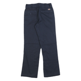 DICKIES Mens Regular Navy Blue Zip Cotton Blend Trousers W30 L30 Workwear