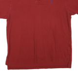 POLO RALPH LAUREN Mens Red Short Sleeve Plain XL Cotton Blend Polo Shirt