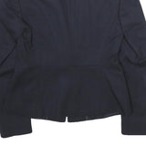 BOSS HUGO BOSS Womens Navy Blue Tailored Wool Blend Jacket UK 4 Button Closure