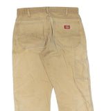DICKIES Mens Regular Fit Beige Denim W32 L28 Workwear Zip Closure Jeans