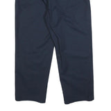 DICKIES Mens Cotton Blend Navy Relaxed Straight Trousers W40 L30 Workwear