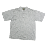 BOBBY JONES Mens Grey Cotton Short Sleeve Printed M Polo Shirt Casual Golf