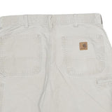 CARHARTT Mens Shorts White Casual M W33 Cotton Workwear