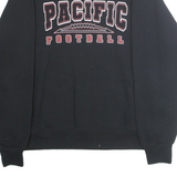 RUSSELL ATHLETIC Mens Black Pacific Football Crew Neck L Cotton Blend Sweatshirt