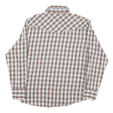 WESTERN ALOA Womens Brown & White Checked Shirt 2XL Cotton Blend Long Sleeve